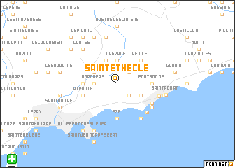 map of Sainte-Thècle