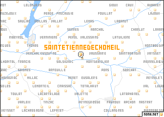 map of Saint-Étienne-de-Chomeil