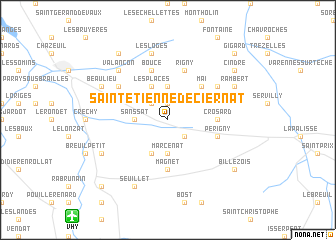 map of Saint-Étienne-de-Ciernat