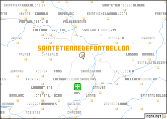 map of Saint-Étienne-de-Fontbellon