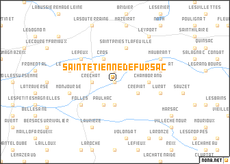 map of Saint-Étienne-de-Fursac