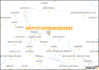 map of Saint-Étienne-de-Gourgas