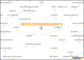 map of Saint-Étienne-des-Guérets