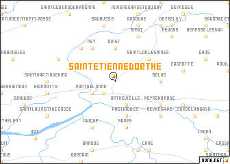 map of Saint-Étienne-dʼOrthe