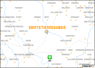 map of Saint-Étienne-du-Bois