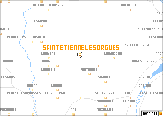 map of Saint-Étienne-les-Orgues