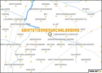 map of Saint-Étienne-sur-Chalaronne
