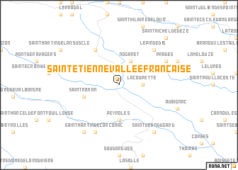 map of Saint-Étienne-Vallée-Française