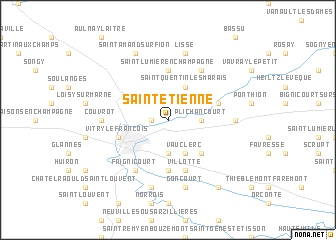 map of Saint-Étienne