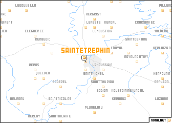 map of Sainte-Tréphin