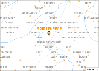map of Sainte-Verge