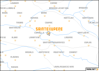 map of Saint-Exupère