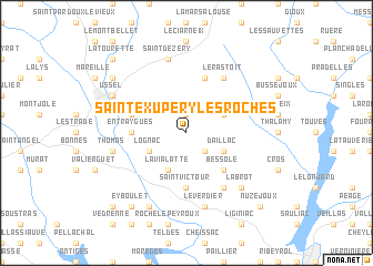 map of Saint-Exupéry-les-Roches