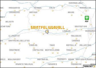 map of Saint-Féliu-dʼAvall
