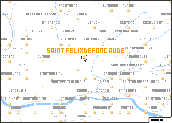 map of Saint-Félix-de-Foncaude