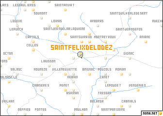 map of Saint-Félix-de-Lodez