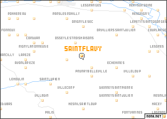 map of Saint-Flavy