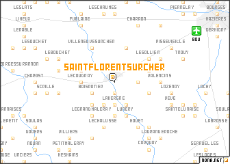 map of Saint-Florent-sur-Cher