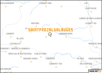 map of Saint-Frézal-dʼAlbuges