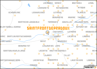 map of Saint-Front-de-Pradoux