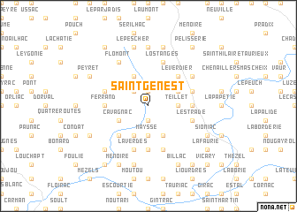 map of Saint-Genest