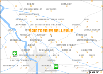 map of Saint-Geniès-Bellevue