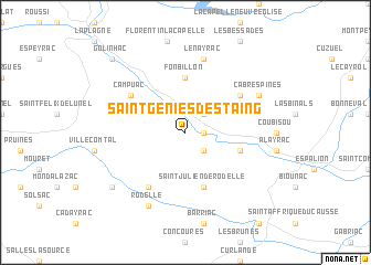 map of Saint-Geniès-dʼEstaing