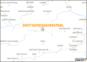map of Saint-Geniès-de-Varensal