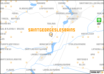 map of Saint-Georges-les-Bains