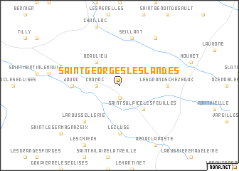 map of Saint-Georges-les-Landes
