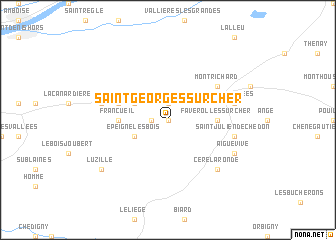 map of Saint-Georges-sur-Cher