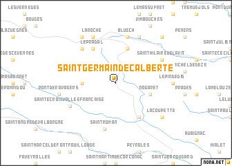 map of Saint-Germain-de-Calberte