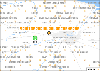 map of Saint-Germain-la-Blanche-Herbe