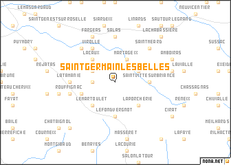 map of Saint-Germain-les-Belles