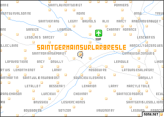 map of Saint-Germain-sur-lʼArbresle