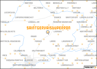 map of Saint-Gervais-du-Perron