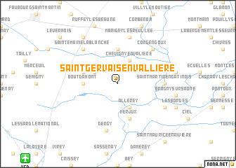 map of Saint-Gervais-en-Vallière