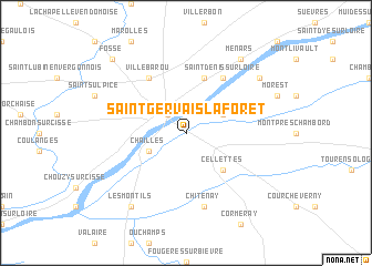 map of Saint-Gervais-la-Forêt