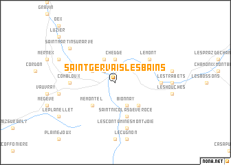 map of Saint-Gervais-les-Bains