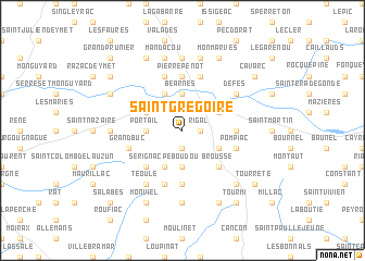 map of Saint-Grégoire