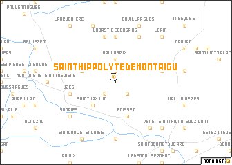 map of Saint-Hippolyte-de-Montaigu