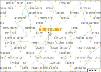 map of Saint-Huret