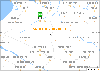 map of Saint-Jean-dʼAngle