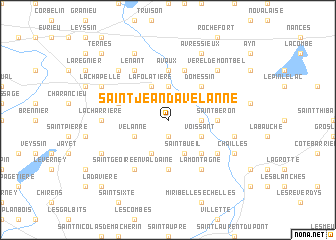 map of Saint-Jean-dʼAvelanne