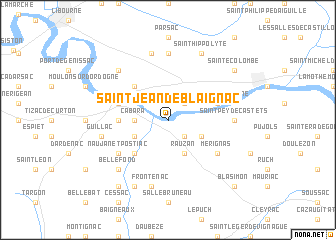 map of Saint-Jean-de-Blaignac