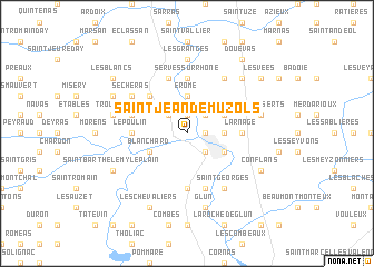 map of Saint-Jean-de-Muzols