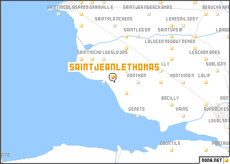 map of Saint-Jean-le-Thomas