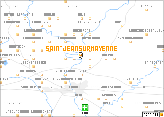 map of Saint-Jean-sur-Mayenne