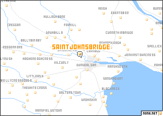 map of Saint Johnʼs Bridge