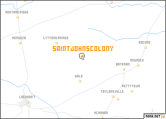 map of Saint Johns Colony